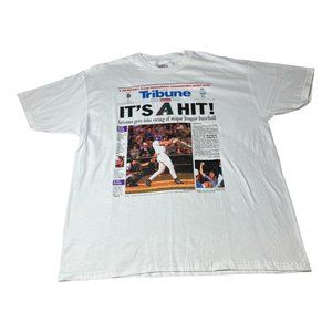 Arizona Diamondbacks MLB Vintage 90’s Tribune Newspaper Screen Print T Shirt XL
